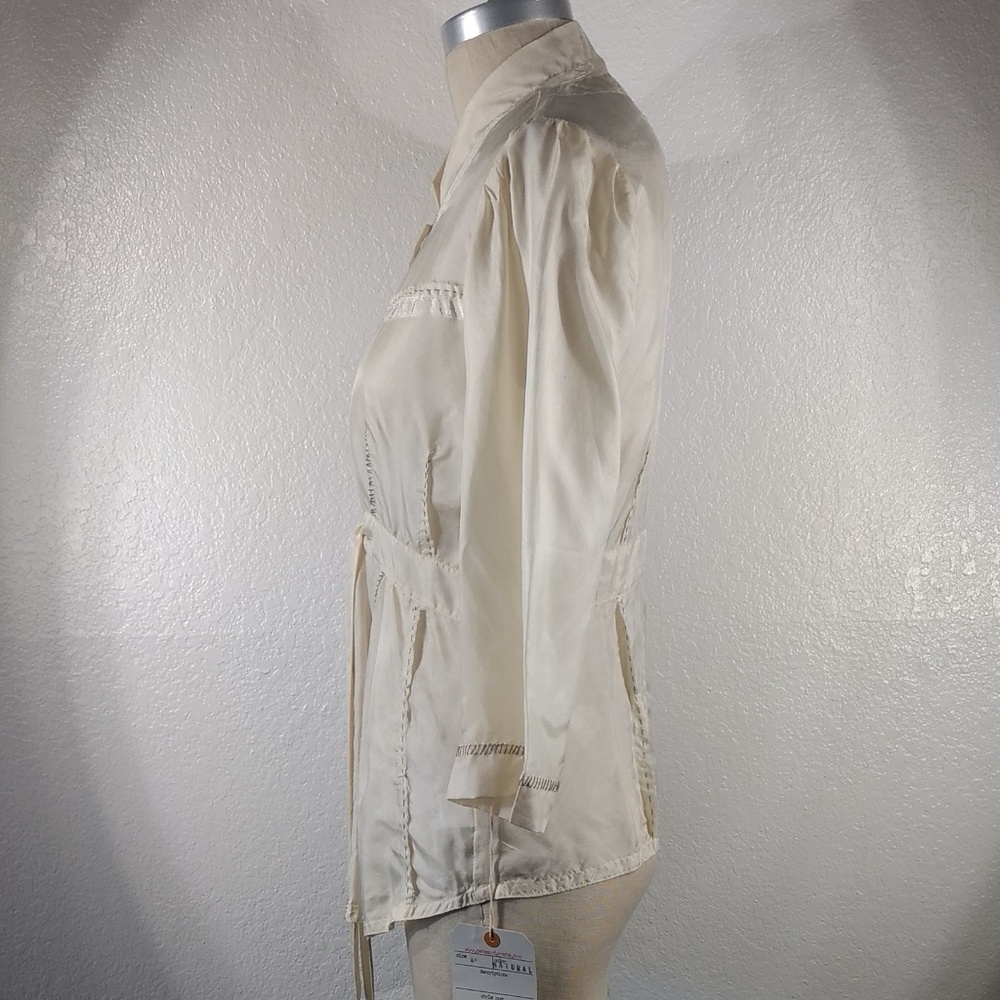 Pete & Greta by Johnny Was Silk Ulla Peplum Top XS NWT - Picture 3 of 5